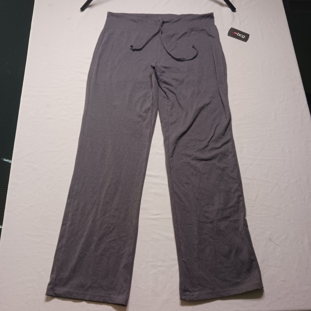 NWT BCG Womens Active Lifestyle Heather Charcoal Gray Exercise Lounge Pant LG